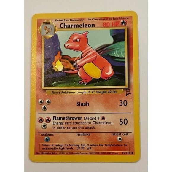 Other - Pokemon TCG Base Set 2 Charmeleon Slash Card 35/130 - Ungraded